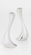 Georg Jensen Silver Cobra Medium Candle Holder Set