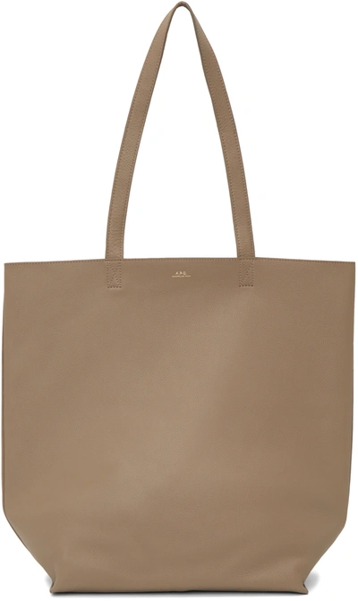 Apc Beige Maiko Shopping Tote In Bae Taupe