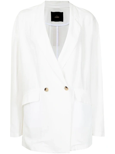Twinset Oversized Double-breasted Jacket In White
