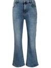 TWINSET FADED CROPPED JEANS