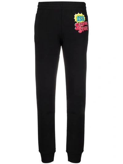 Moschino Black Sesame Street Edition Jogging Lounge Trousers In Light Grey