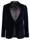 Z ZEGNA Z ZEGNA SINGLE BREASTED VELVET TUXEDO BLAZER