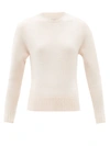 Jil Sander Long-sleeve Boiled Wool Sweater In Natural