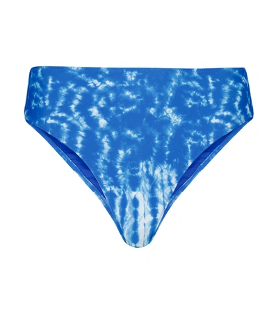 Tropic Of C Vibe Tie-dye Bikini Bottoms In Blue