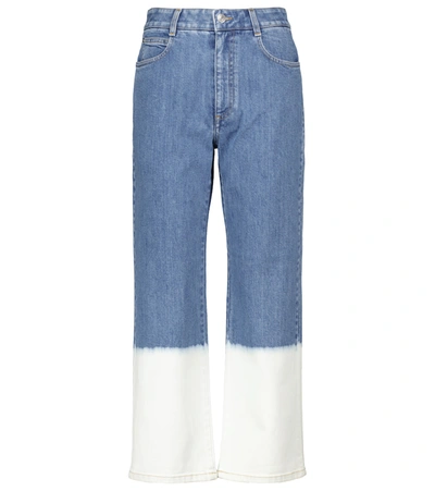 Stella Mccartney High-rise Dip-dyed Cropped Straight-leg Jeans In Multi-colored