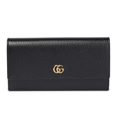 Gucci Gg Marmont Leather Wallet In Black