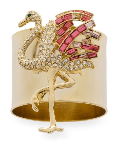 Joanna Buchanan Flamingo Napkin Rings, Set Of 2 In Gold