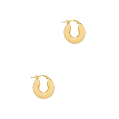Jil Sander Gold Classic Round Earrings