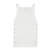 DION LEE WHITE RIBBED COTTON TANK,4055174