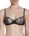 SIMONE PERELE DELICE EMBROIDERED DEMI BRA,PROD243520274