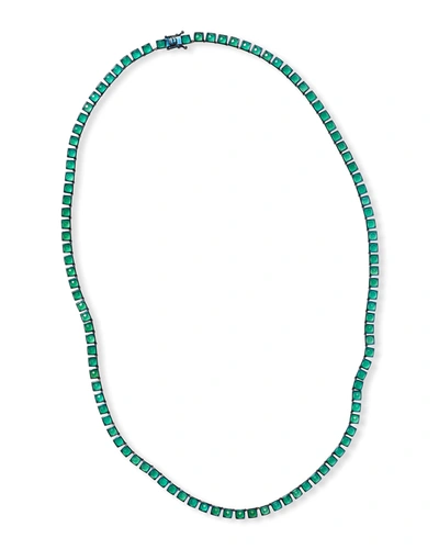 Nakard Small Tile Opera Necklace In Green Onyx