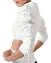 Port De Bras Stelle Ruched Zip-front Top In Chantilly