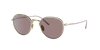Prada Pr 53ws Satin Pale Gold Male Sunglasses In Light Purple Brown