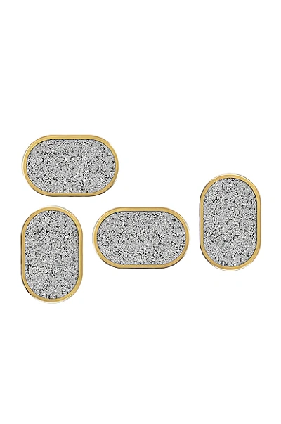 Slash Objects Rubber Ring Set Of 4 Coasters In Gris