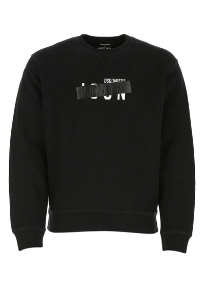 Dsquared2 Mens Black Icon Relaxed-fit Cotton-jersey Sweatshirt L