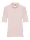 Courrèges Courr Ges Women Logo Print Ribbed Jumper Pink
