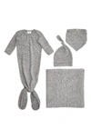 Aden + Anais Snuggle Knit Newborn Gift Set In Grey Star 2