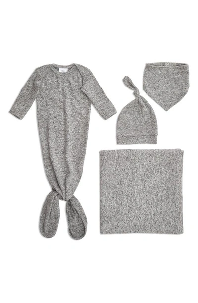 Aden + Anais Snuggle Knit Newborn Gift Set In Grey Star 2