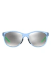 Under Armour 57mm Mirrored Round Sunglasses In Azure