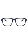 Prada 54mm Rectangular Optical Glasses In Blue