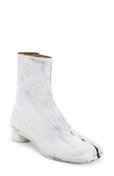 Maison Margiela Tabi Leather Bianchetto Boots In White