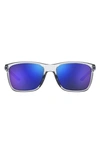 Under Armour 56mm Mirrored Square Sunglasses In Cry Blue