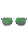Under Armour 56mm Mirrored Square Sunglasses In Crystal