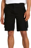 River Island Cargo Shorts In Black