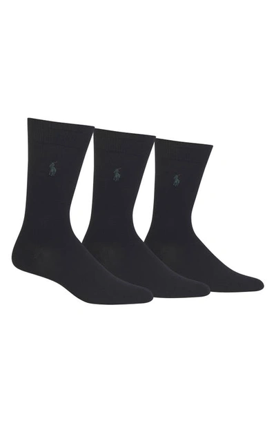 Polo Ralph Lauren Assorted 3-pack Supersoft Socks In Black