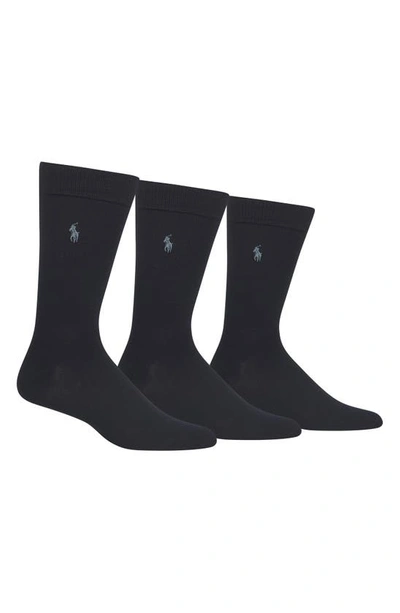Polo Ralph Lauren Assorted 3-pack Supersoft Socks In Navy