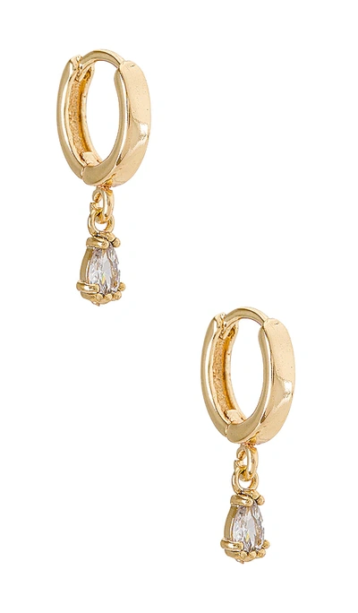 Natalie B Jewelry Elsa Huggy Hoop In Metallic Gold