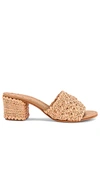 Carrie Forbes Abdel Woven Raffia Block-heel Sandals In Nude