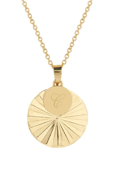 Brook & York Celeste Initial Charm Pendant Necklace In Gold C