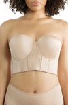 Parfait Elissa Full Busted Strapless Bustier In European Nude