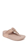 Fitflop Walkstar Flip Flop In Rose Gold Nappa Leather