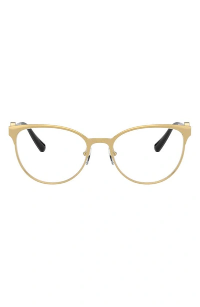 Versace 54mm Cat Eye Optical Glasses In Gold
