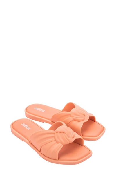 Melissa Plush Crisscross Jelly Pool Sandals In Orange