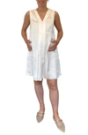 Emilia George Fabric Matters Cecilia Trapeze Maternity Midi-dress In Satin White