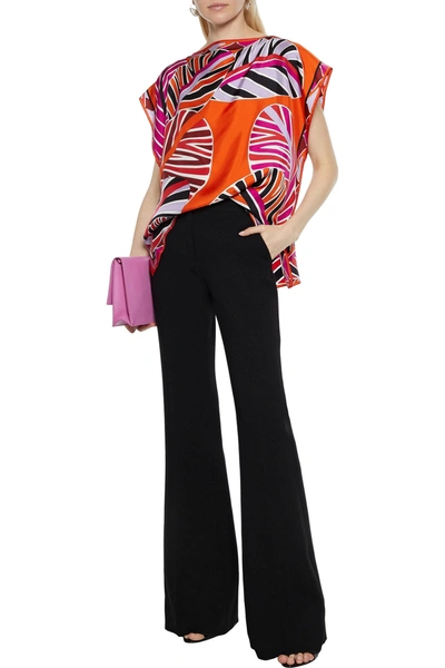 Emilio Pucci Wool-crepe Flared Pants In Black