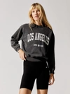 Anine Bing Ramona Sweatshirt University Paris In Washed Black In Washed Black
