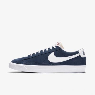 Nike Blazer Low '77 Men's Shoes In Midnight Navy,white,black,white