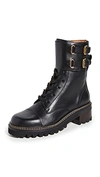 SEE BY CHLOÉ MALLORY BOOTS BLACK,SEECL42520