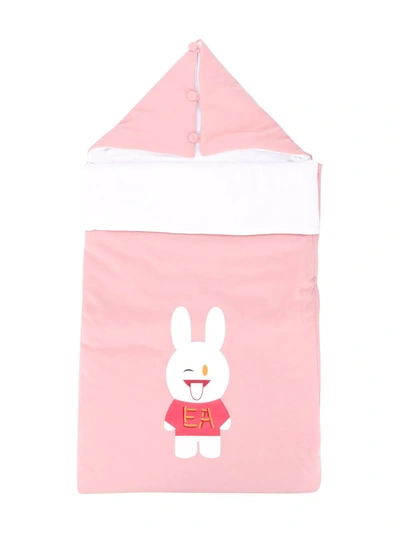 Emporio Armani Babies' Bunny Sleeping Nest In Pink