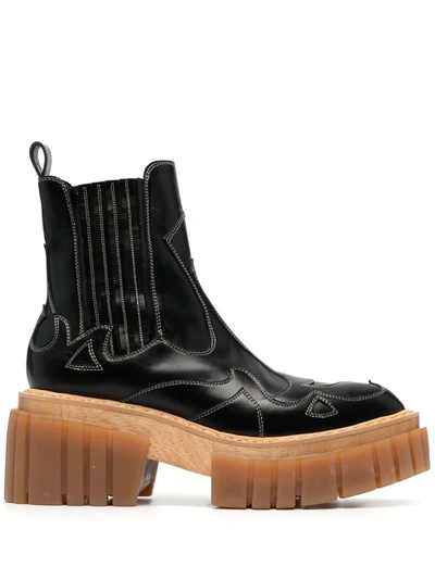 Stella Mccartney 60mm Emilie Faux Leather Ankle Boots In Black