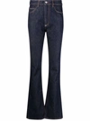 Philipp Plein High-waisted Flared Jeans In Blue