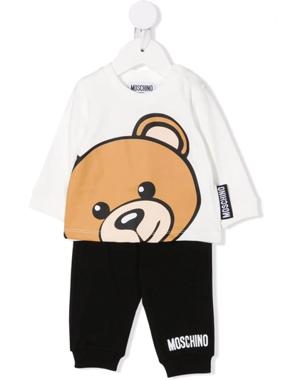 Moschino Kids' Teddy Bear-print Trouser Set In White