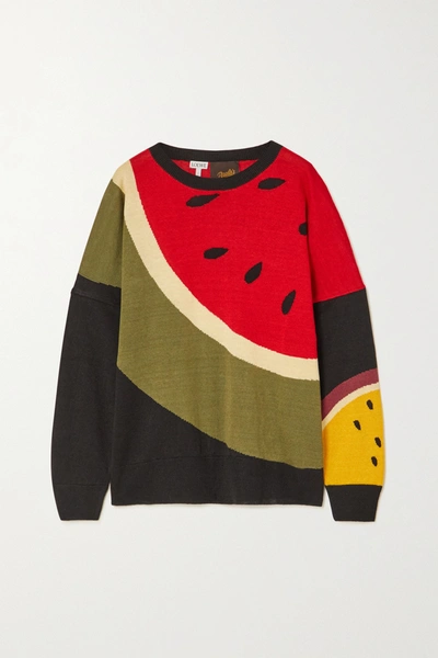 LOEWE ロエベ Paula's Ibiza Linen Sweater Loewe + Paula's Ibiza Intarsia Linen Sweater In Black | ModeSens