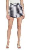 Macgraw Poppy Striped Shorts In Royal Blue And White