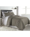 Southshore Fine Linens Lightweight Farmhouse 3-piece Quilt Set Bedding In Taupe