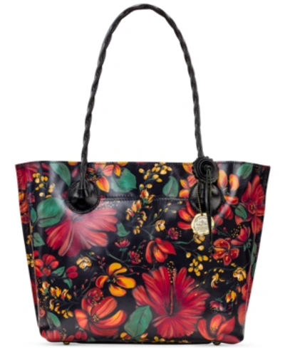 Patricia Nash Eastleigh Leather Tote In Tropical Escape Print